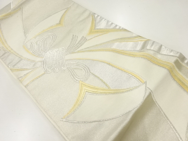 アンティーク　束ね熨斗模様織出し袋帯（材料）